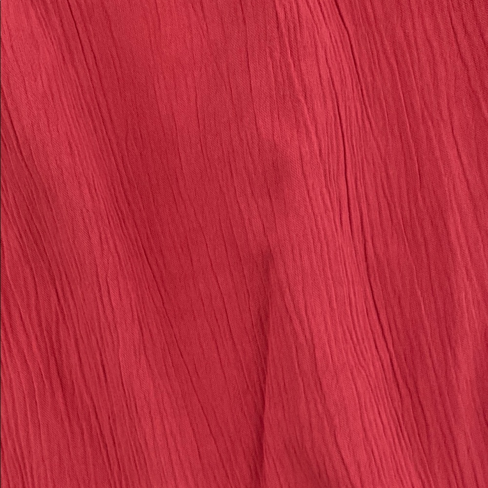 Red Ruffled V-Neck Dress - Picture 7 of 9
